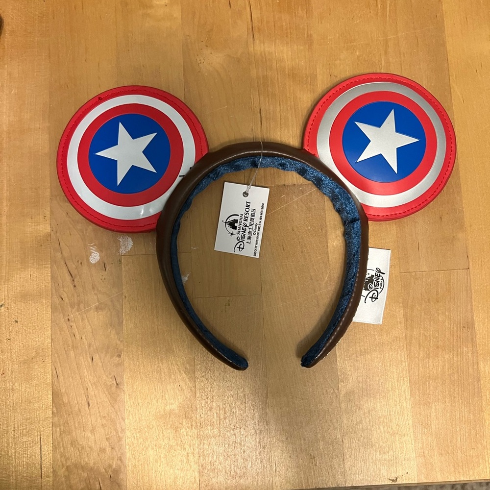 Captain America Disney Parks Mickey Ears NWT